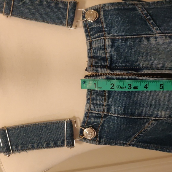 We The Free Camilla Overalls Boot Cut Slim Fit Denim in Rolling River Size XS - Picture 6 of 8